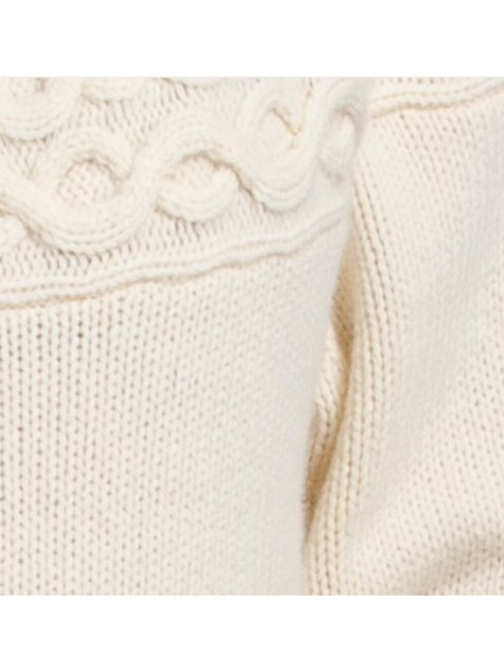THEORY Wool And Cashmere Cable Yokefelted Pull Over Sweater - Picture 4 of 5